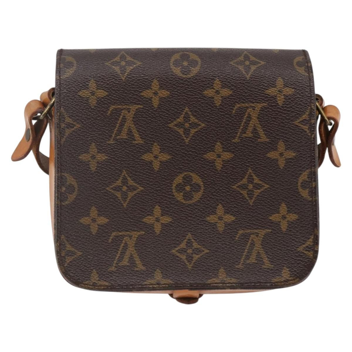 Louis Vuitton Cartouchiere Handbag Monogram Canvas Brown Canvas Shoulder Bag Bag (Pre-Owned)