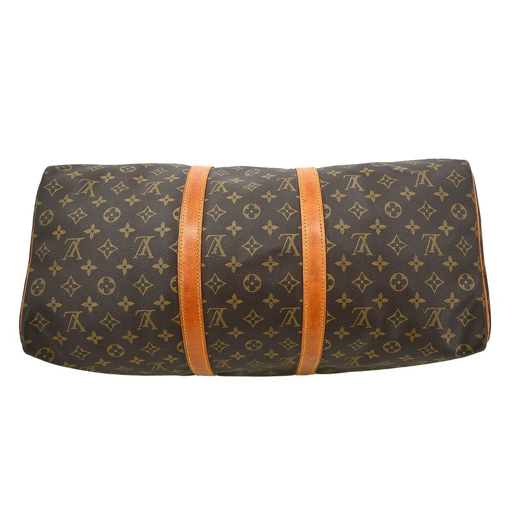 Louis Vuitton Keepall Bag Monogram Canvas Brown Canvas Travel Bag Bag (Pre-Owned)