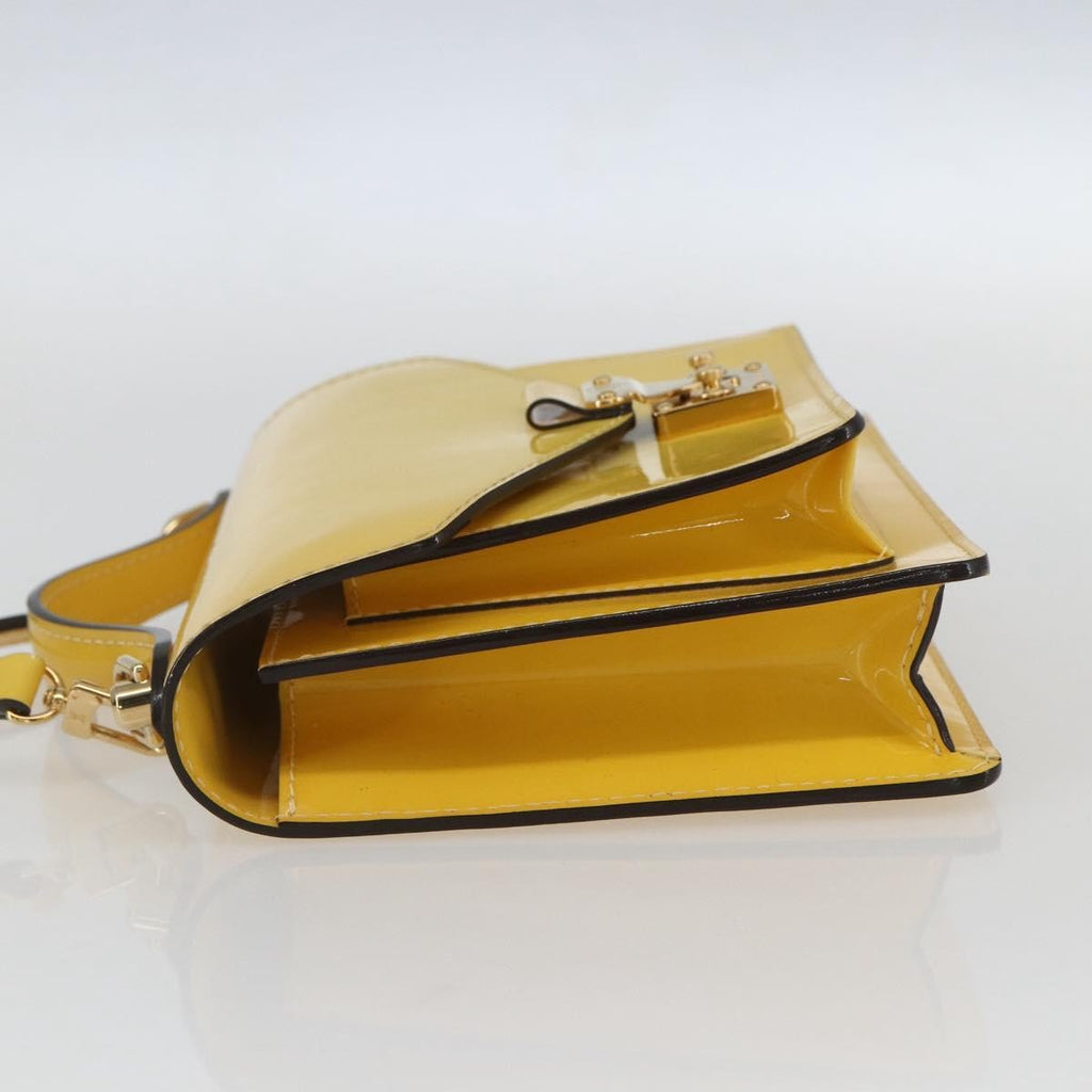 Louis Vuitton Monceau Handbag Vernis Yellow Patent_Leather Handbag (Pre-Owned)