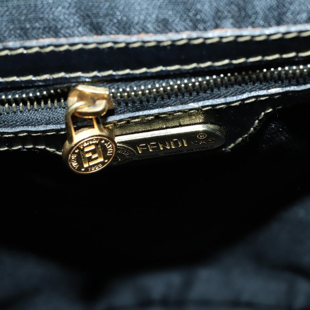 Fendi Pequin Front Pocket Backpack Coated Canvas Brown Pvc Backpack Bag (Pre-Owned)