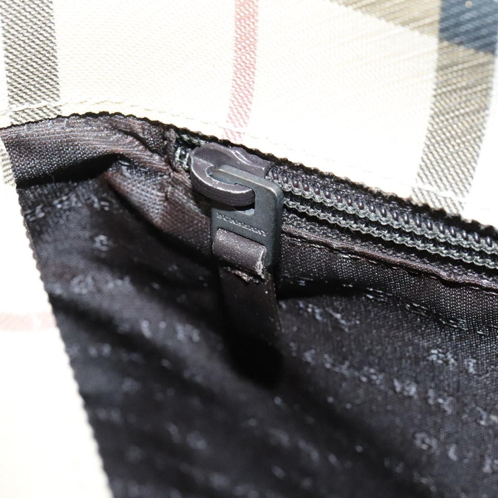 Burberry Nova Check Handbag Nova Check Canvas And Leather Beige Canvas Handbag (Pre-Owned)