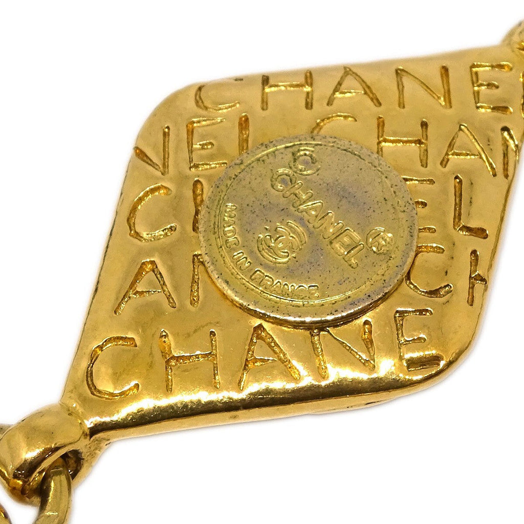 Chanel Mademoiselle Pendant Necklace Gold-Plated Gold Gold_Plated Necklace Jewelry (Pre-Owned)