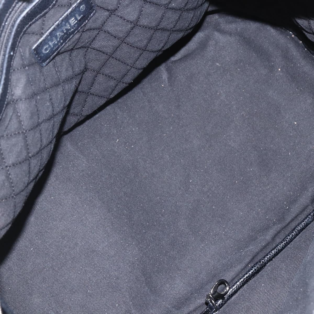 Chanel Optic Coco Bowler Bag Printed Coated Canvas With Caviar Black Pvc Travel Bag Bag (Pre-Owned)