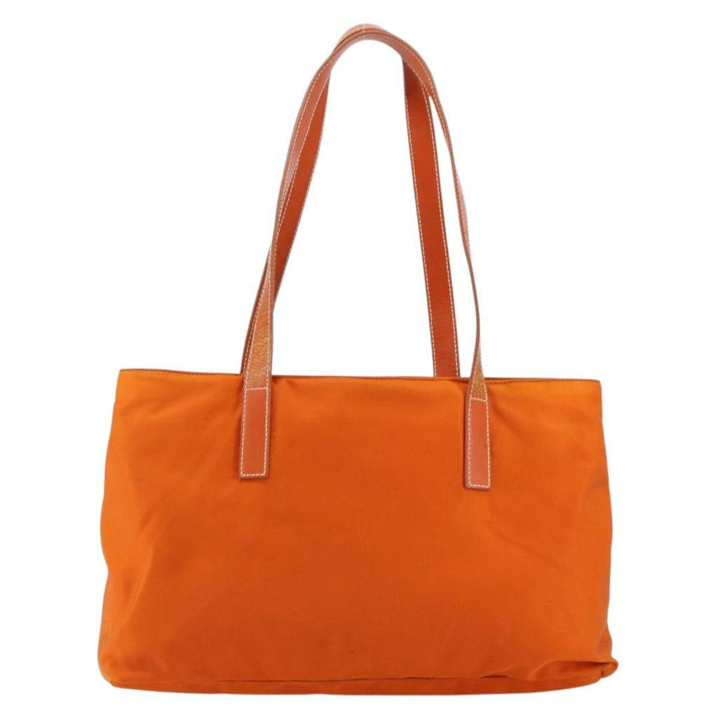 Prada Vintage Tote Tessuto Orange Nylon Tote Bag Bag (Pre-Owned)