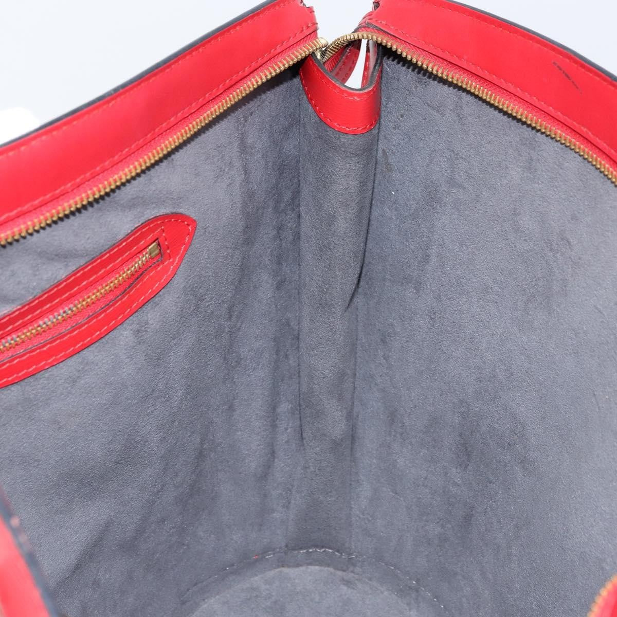 Louis Vuitton Saint Jacques Handbag Epi Leather Red Leather Shoulder Bag Bag (Pre-Owned)