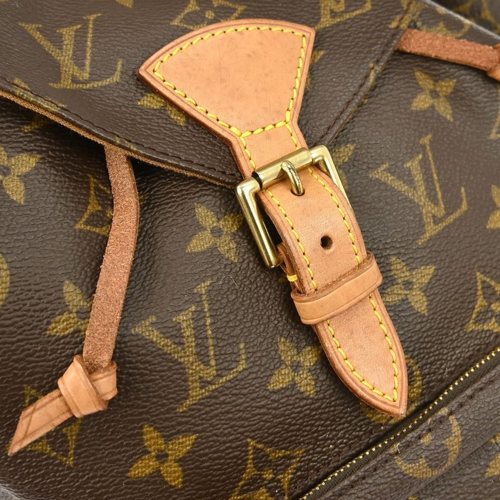 Louis Vuitton Montsouris Backpack Monogram Canvas Brown Canvas Backpack Bag (Pre-Owned)