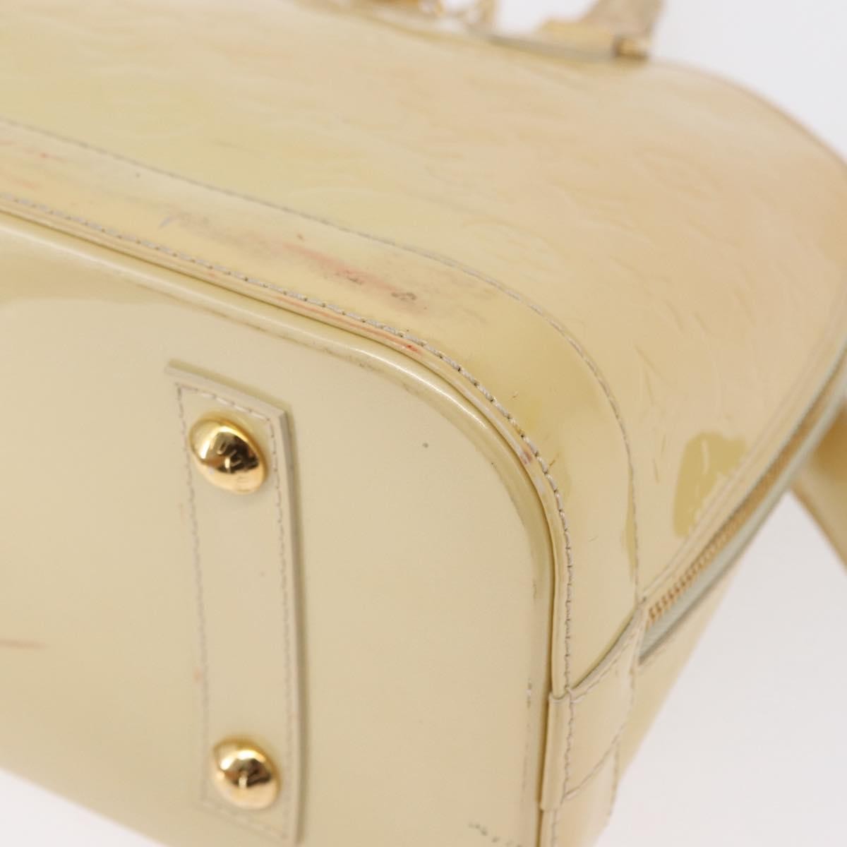 Louis Vuitton Alma Handbag Monogram Vernis Beige Patent_Leather Handbag (Pre-Owned)
