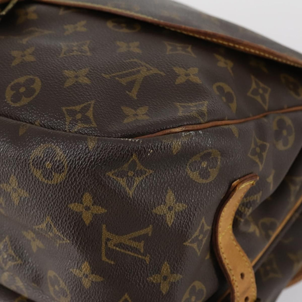 Louis Vuitton Saumur Handbag Monogram Canvas Brown Canvas Shoulder Bag Bag (Pre-Owned)