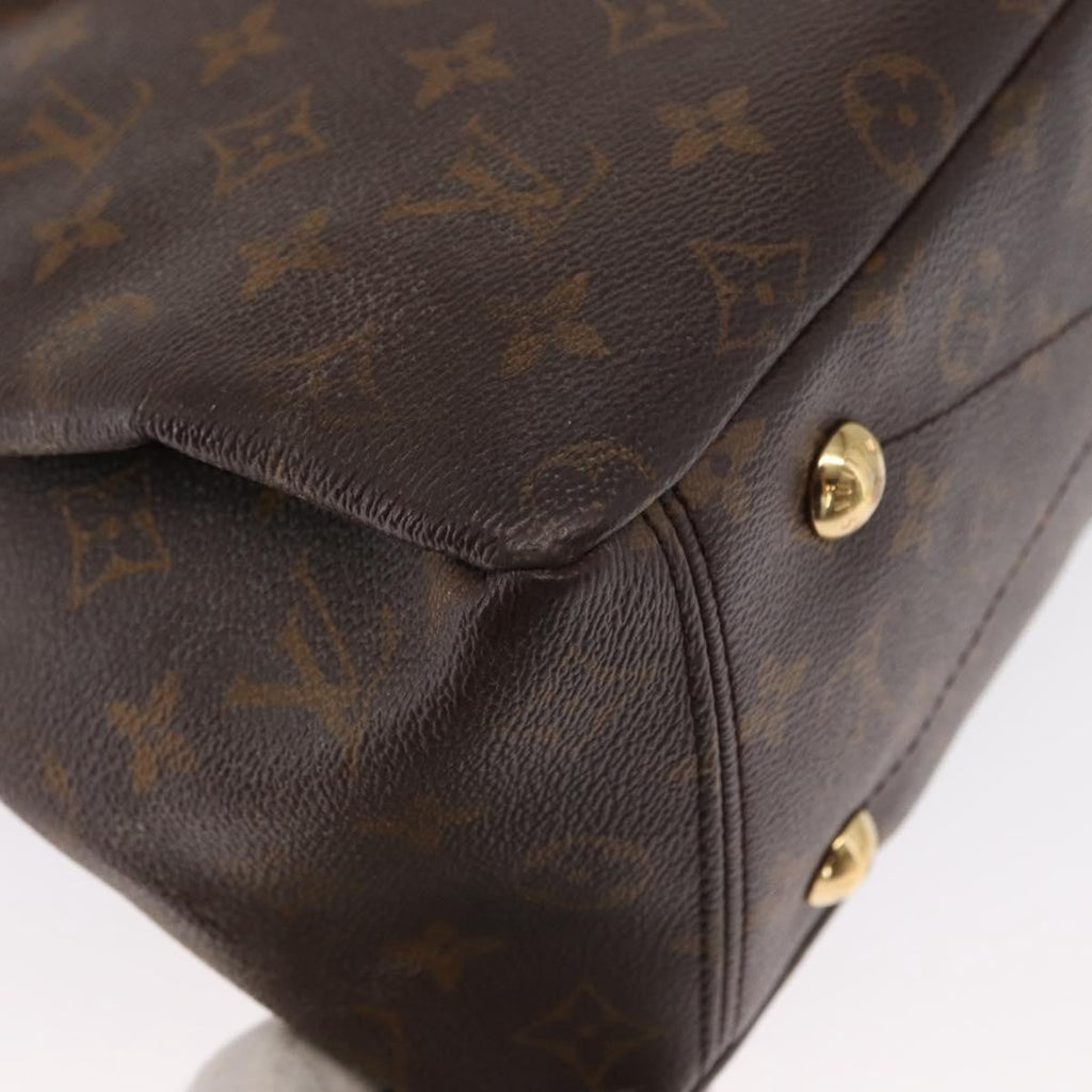 Louis Vuitton Pallas Tote Monogram Canvas With Leather Brown Canvas Tote Bag Bag (Pre-Owned)