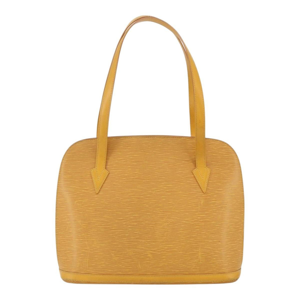 Louis Vuitton Lussac Handbag Epi Leather Yellow Leather Shoulder Bag Bag (Pre-Owned)