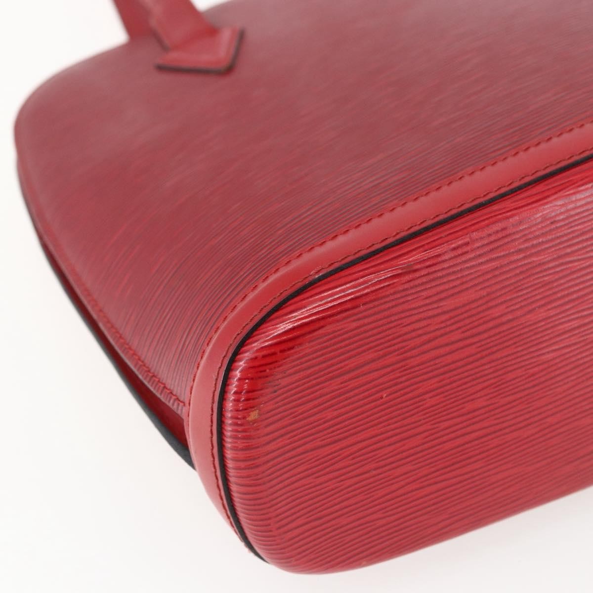 Louis Vuitton Lussac Handbag Epi Leather Red Leather Shoulder Bag Bag (Pre-Owned)
