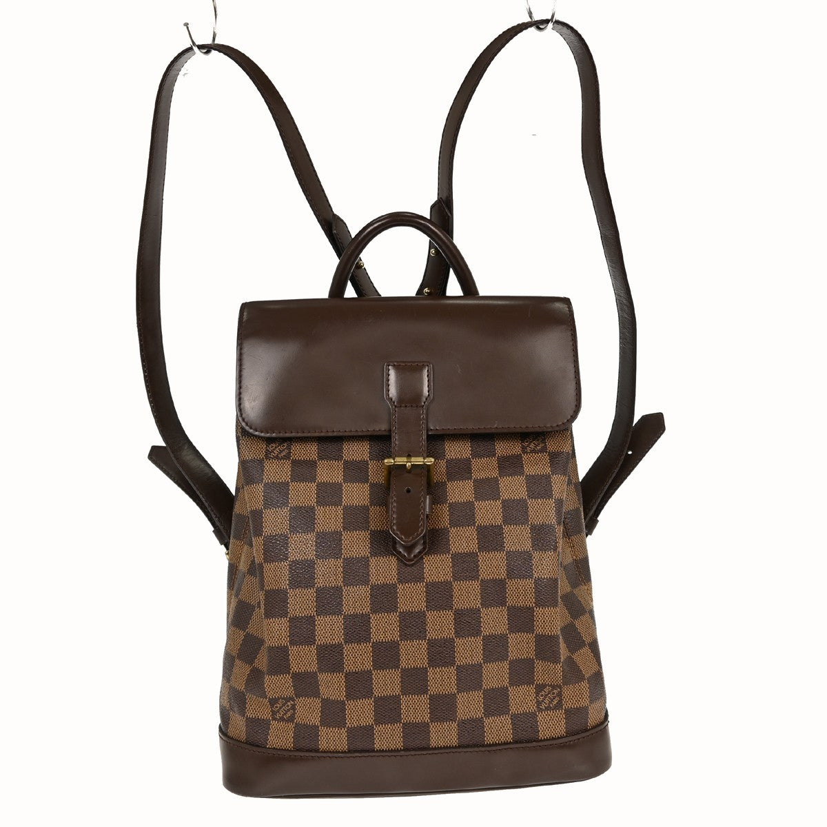 Louis Vuitton Soho Backpack Damier Brown Canvas Backpack Bag (Pre-Owned)