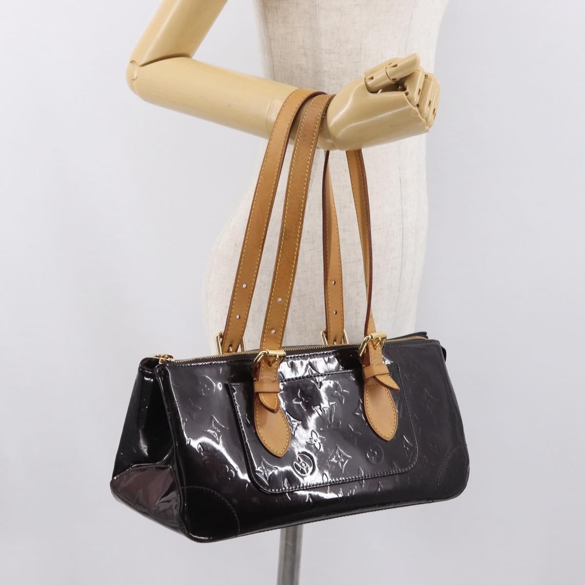 Louis Vuitton Rosewood Avenue Handbag Monogram Vernis Purple Patent_Leather Shoulder Bag Bag (Pre-Owned)