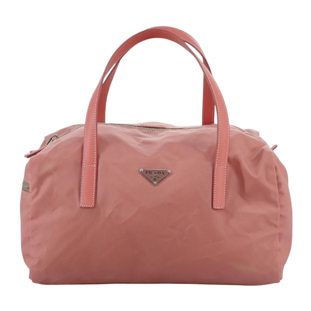 Prada Vintage Boston Bag Nylon Pink Nylon Travel Bag Bag (Pre-Owned)