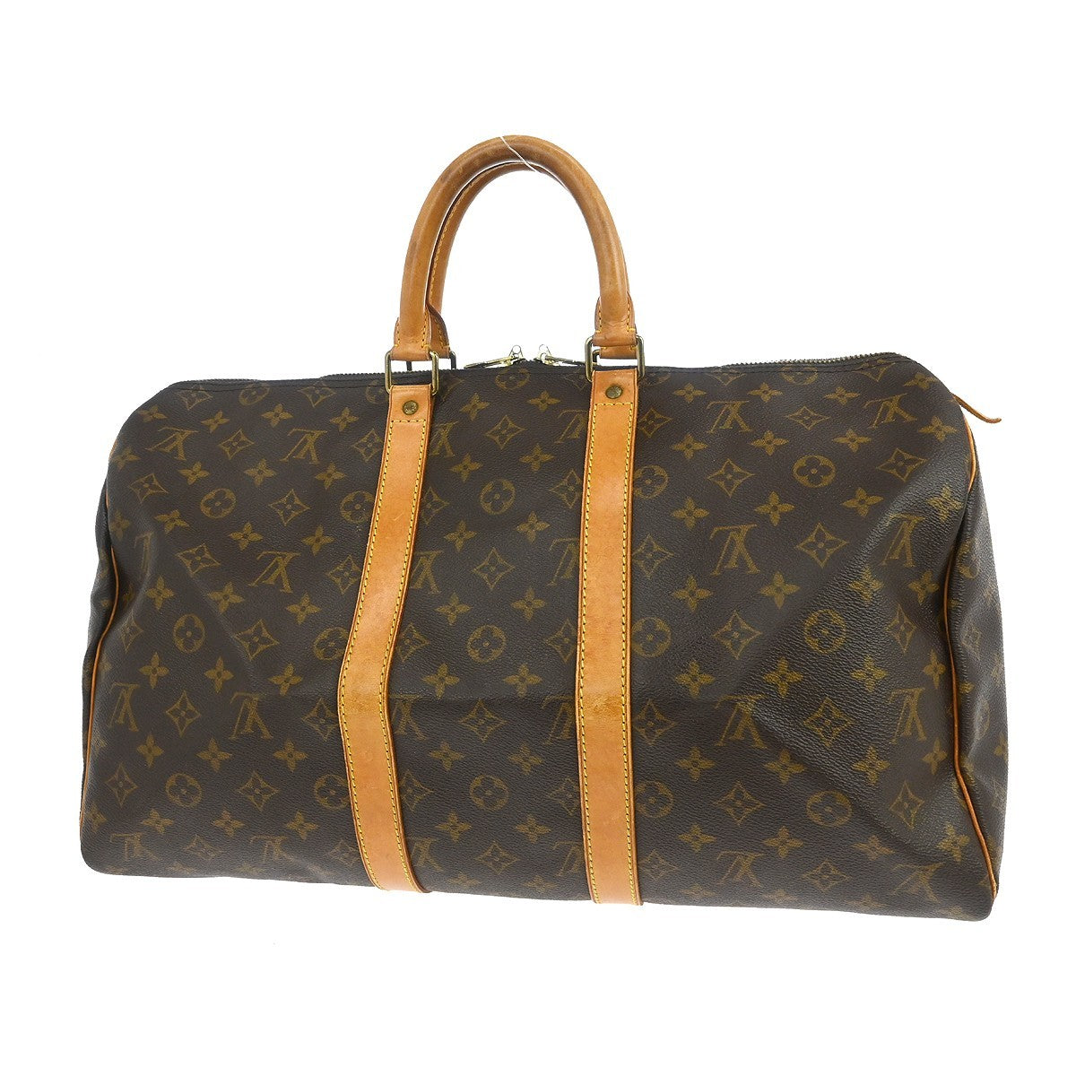 Louis Vuitton Keepall Bag Monogram Canvas Brown Canvas Travel Bag Bag (Pre-Owned)