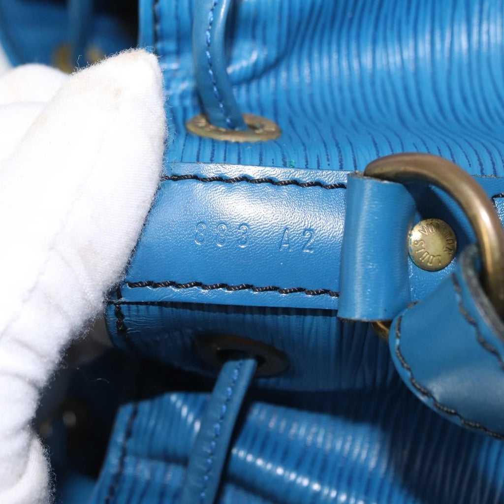 Louis Vuitton Petit Noe Handbag Epi Leather Blue Leather Shoulder Bag Bag (Pre-Owned)