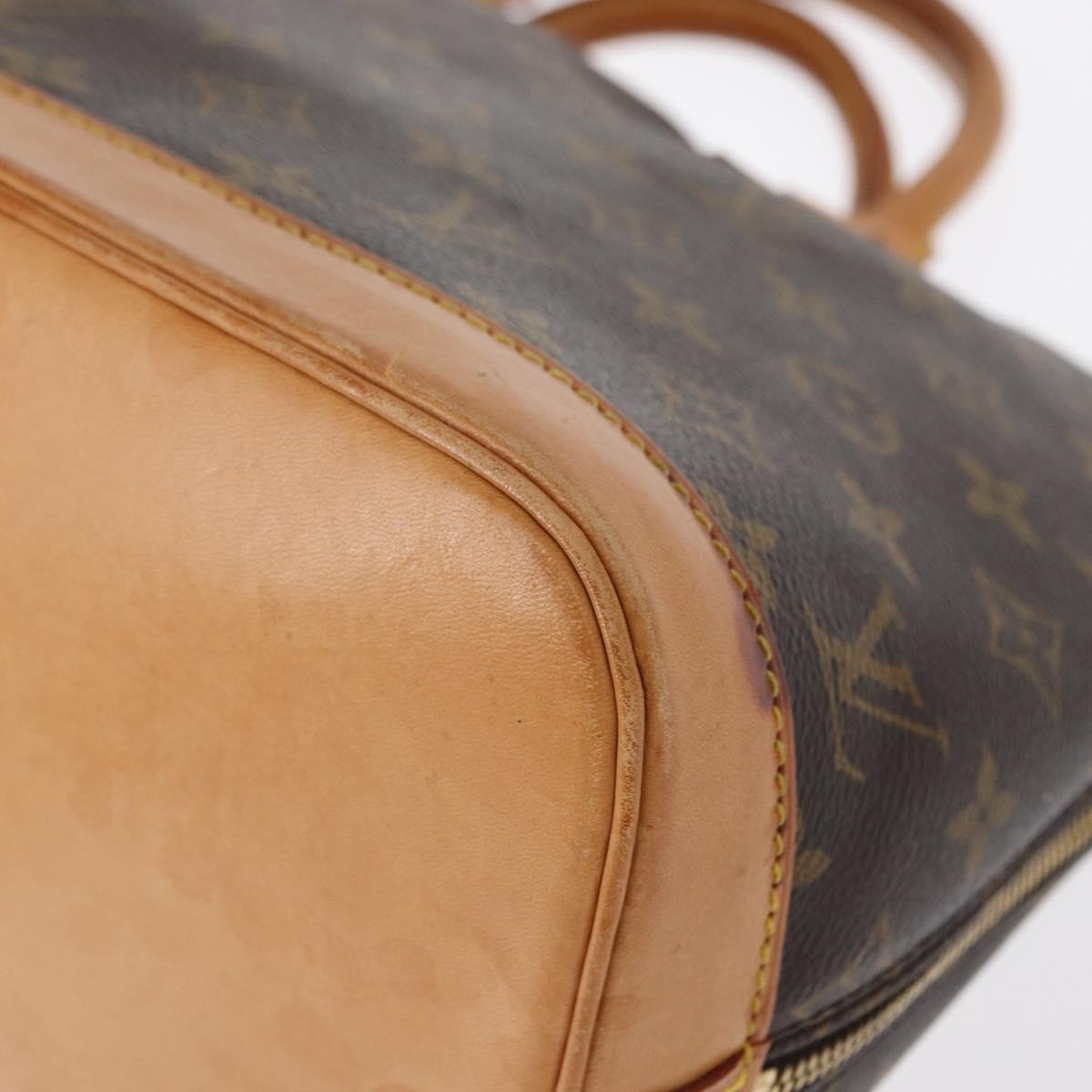 Louis Vuitton Alma Handbag Monogram Canvas Brown Canvas Handbag (Pre-Owned)