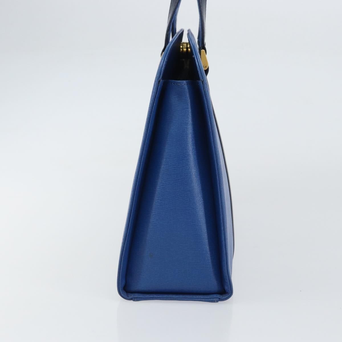 Burberry Vintage Handbag Leather Blue Leather Handbag (Pre-Owned)