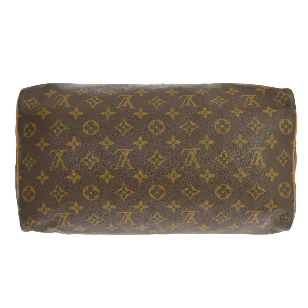Louis Vuitton Speedy Handbag Monogram Canvas Brown Canvas Handbag (Pre-Owned)