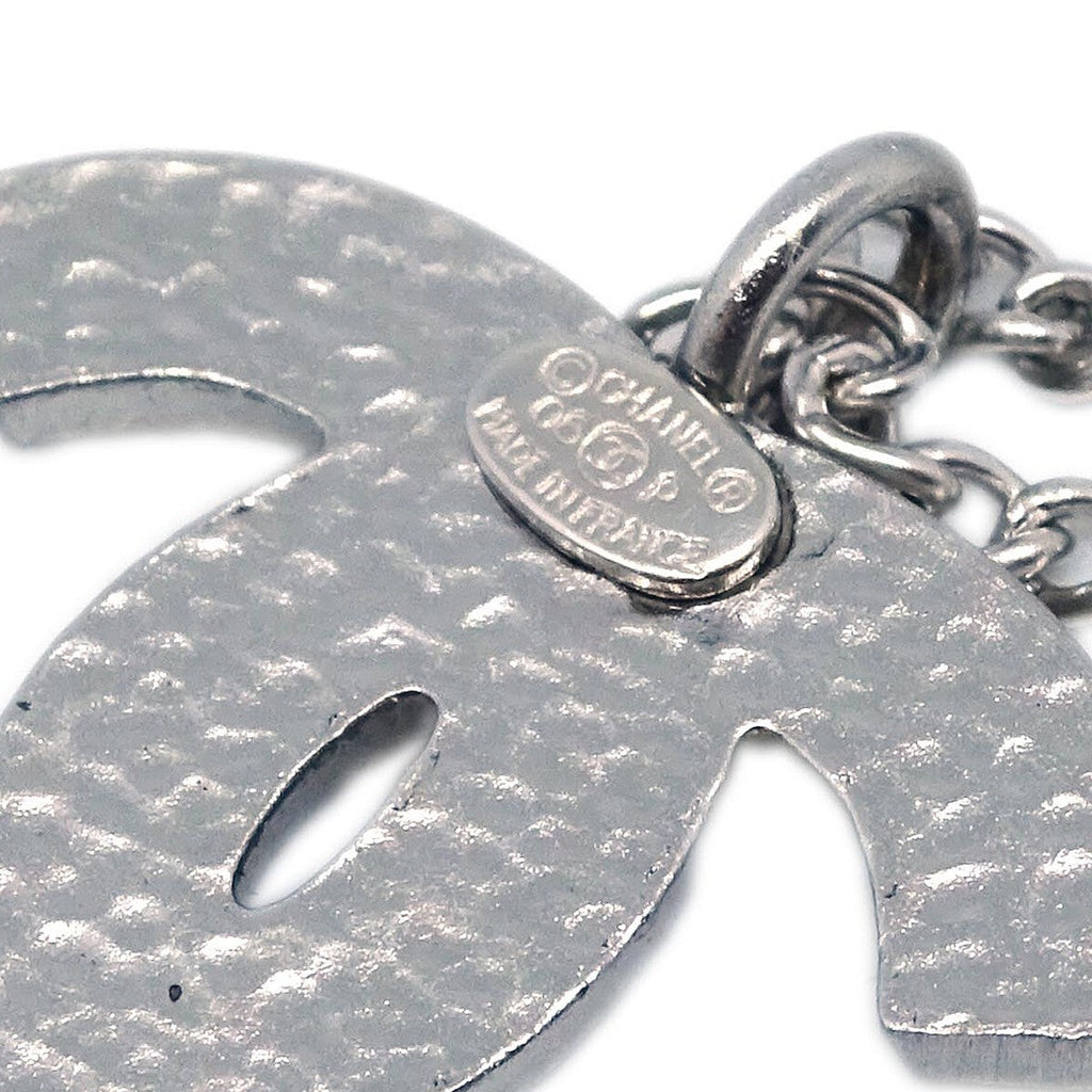 Chanel Cc Pendant Necklace Metal Silver Silver_Plated Necklace Jewelry (Pre-Owned)