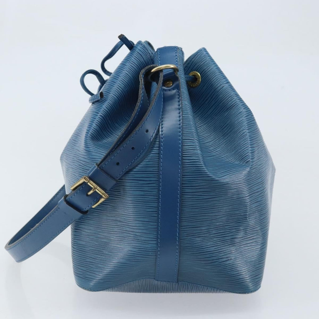 Louis Vuitton Petit Noe Handbag Epi Leather Blue Leather Shoulder Bag Bag (Pre-Owned)