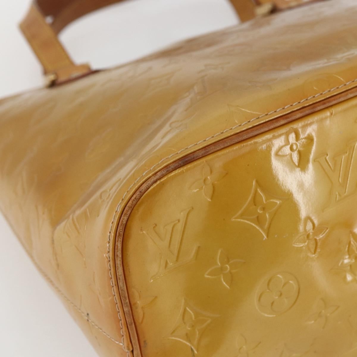 Louis Vuitton Houston Handbag Monogram Vernis Beige Patent_Leather Tote Bag Bag (Pre-Owned)