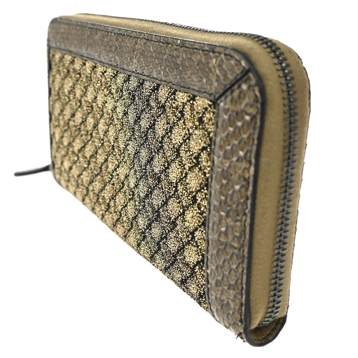 Bottega Veneta Intrecciato Long Zip  Wallet Leather Brown Leather Wallets Accessory (Pre-Owned)