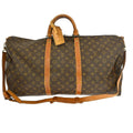 Louis Vuitton Keepall Bandouliere Bag Monogram Canvas Brown Canvas Travel Bag Bag (Pre-Owned)