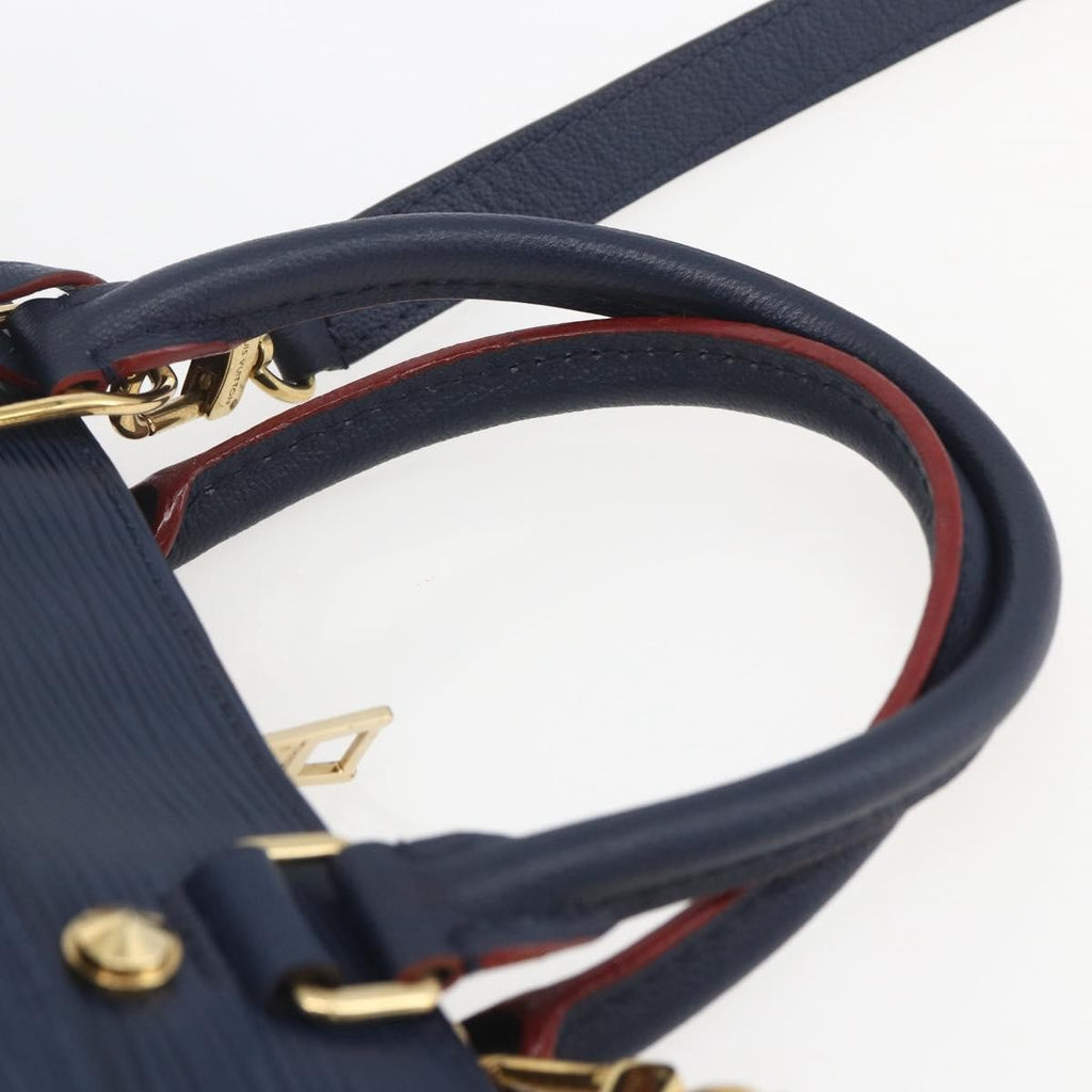 Louis Vuitton Vaneau Handbag Epi Leather Blue Leather Handbag (Pre-Owned)