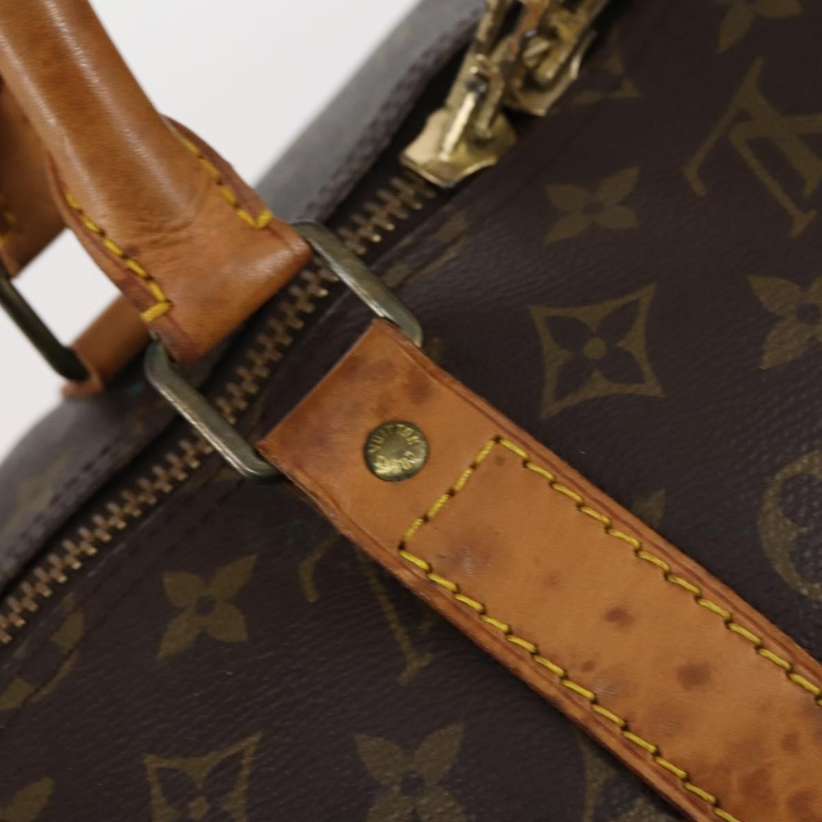 Louis Vuitton Keepall Bag Monogram Canvas Brown Canvas Travel Bag Bag (Pre-Owned)