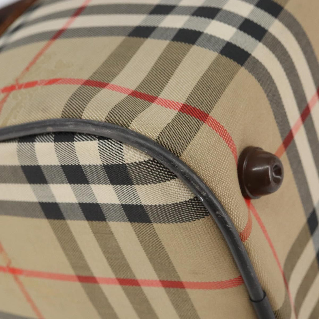 Burberry Nova Check Handbag Nova Check Canvas Beige Canvas Handbag (Pre-Owned)
