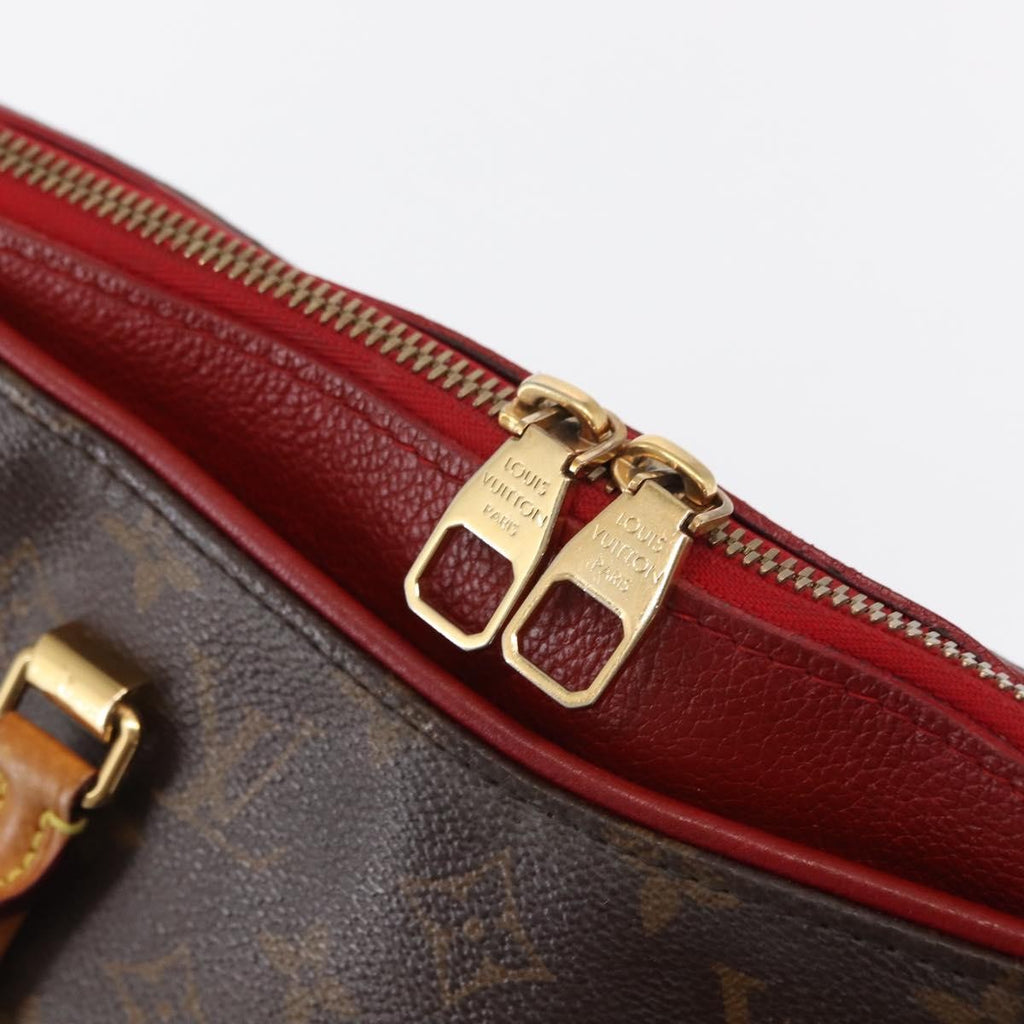 Louis Vuitton Pallas Tote Monogram Canvas With Leather Brown Canvas Tote Bag Bag (Pre-Owned)