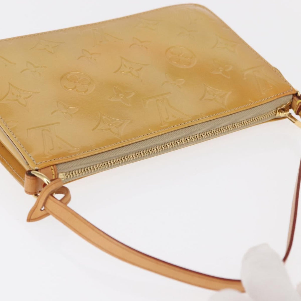 Louis Vuitton Lexington Pochette Patent Leather Beige Patent_Leather Clutche & Pouche Bag (Pre-Owned)