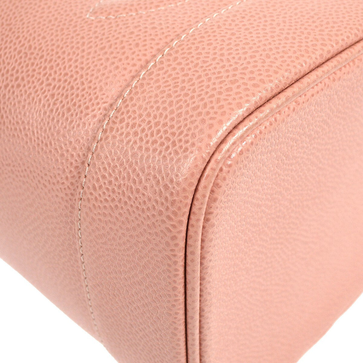 Chanel Vintage Timeless Cosmetic Case Caviar Pink Leather Clutche & Pouche Bag (Pre-Owned)
