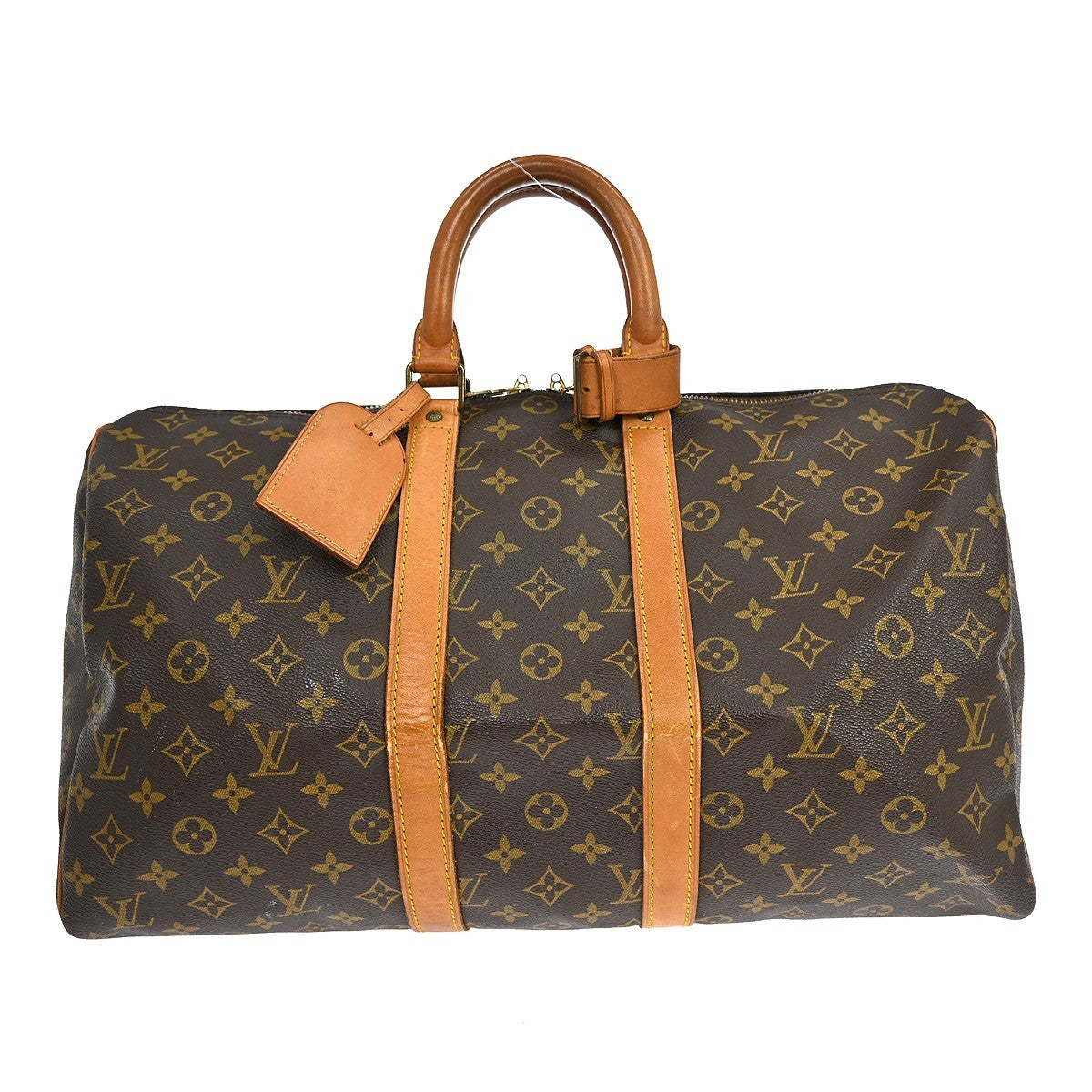Louis Vuitton Keepall Bag Monogram Canvas Brown Canvas Travel Bag Bag (Pre-Owned)