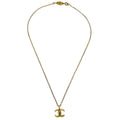 Chanel Cc Pendant Necklace Metal Gold Gold_Plated Necklace Jewelry (Pre-Owned)