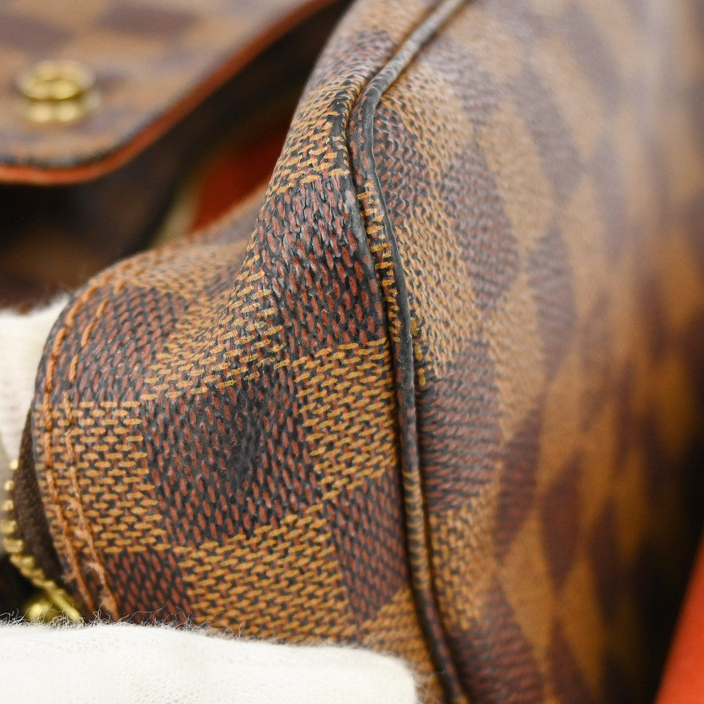 Louis Vuitton Naviglio Handbag Damier Brown Canvas Shoulder Bag Bag (Pre-Owned)