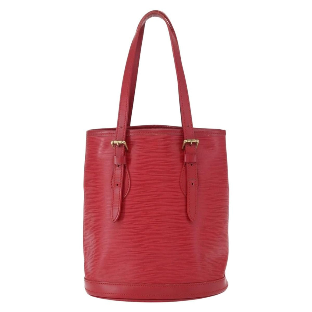 Louis Vuitton Bucket Bag Epi Leather Red Leather Shoulder Bag Bag (Pre-Owned)