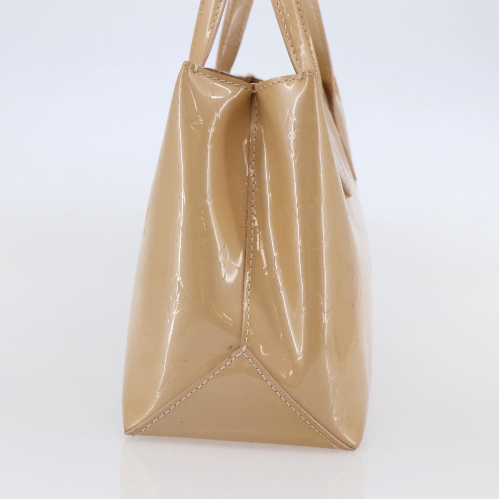 Louis Vuitton Wilshire Handbag Monogram Vernis Beige Patent_Leather Handbag (Pre-Owned)