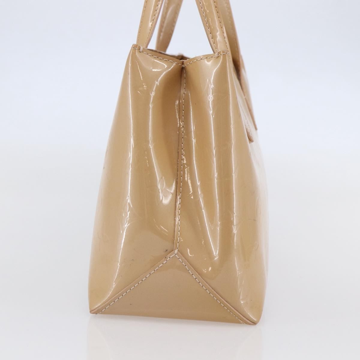 Louis Vuitton Wilshire Handbag Monogram Vernis Beige Patent_Leather Handbag (Pre-Owned)