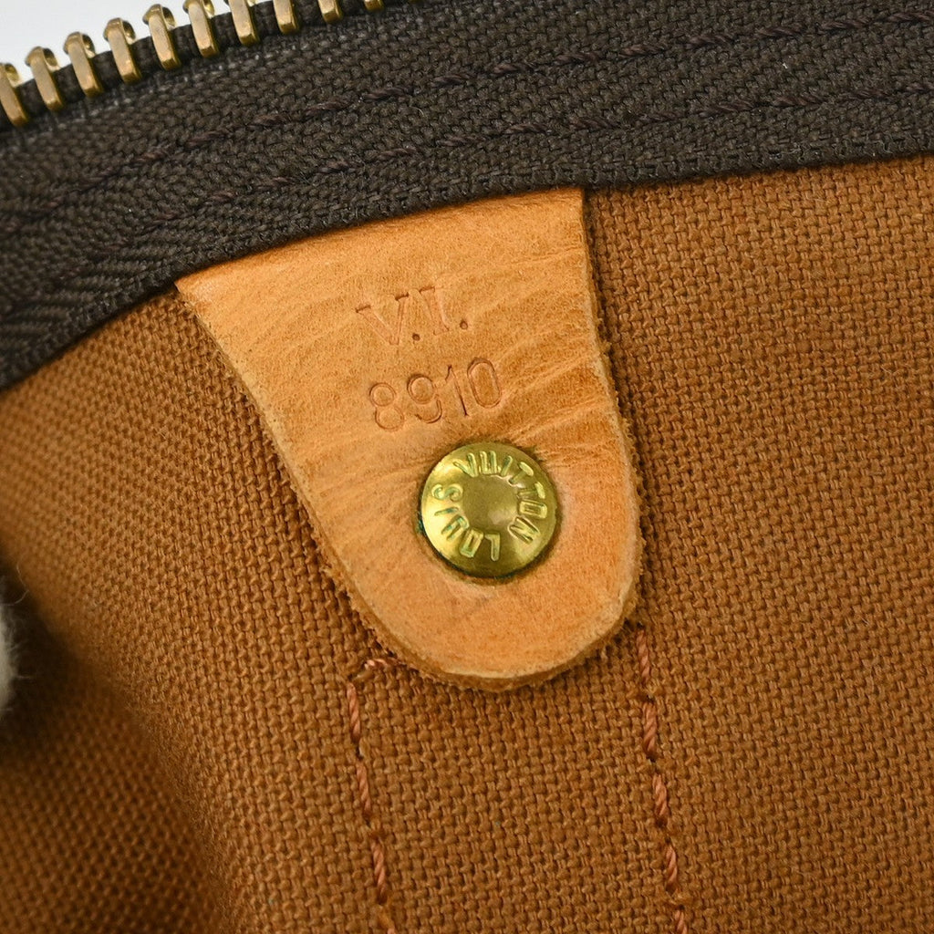 Louis Vuitton Keepall Bandouliere Bag Monogram Canvas Brown Canvas Travel Bag Bag (Pre-Owned)