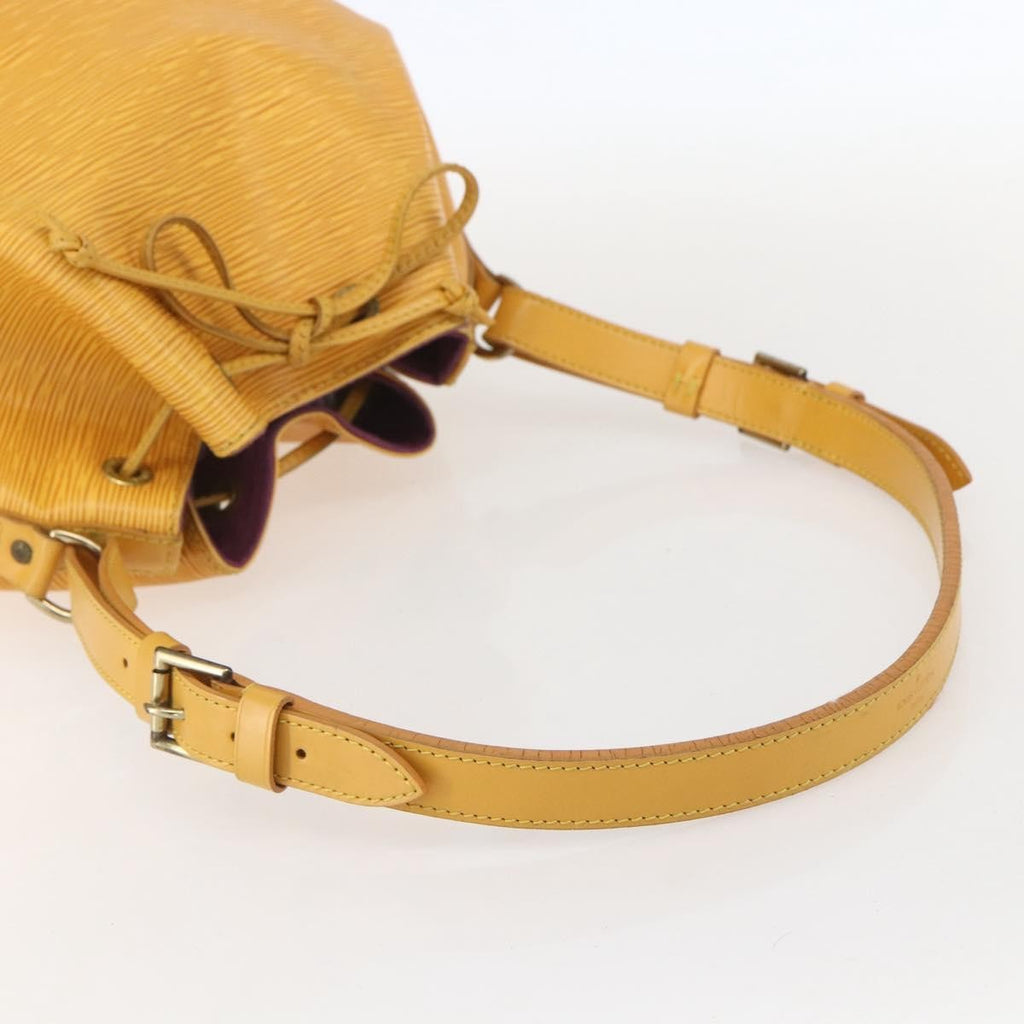 Louis Vuitton Petit Noe Handbag Epi Leather Yellow Leather Shoulder Bag Bag (Pre-Owned)