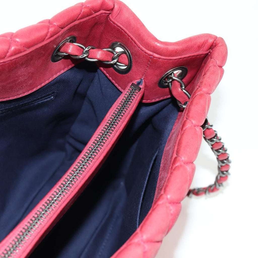 Chanel New Bubble Tote Quilted Calfskin Red Leather Tote Bag Bag (Pre-Owned)