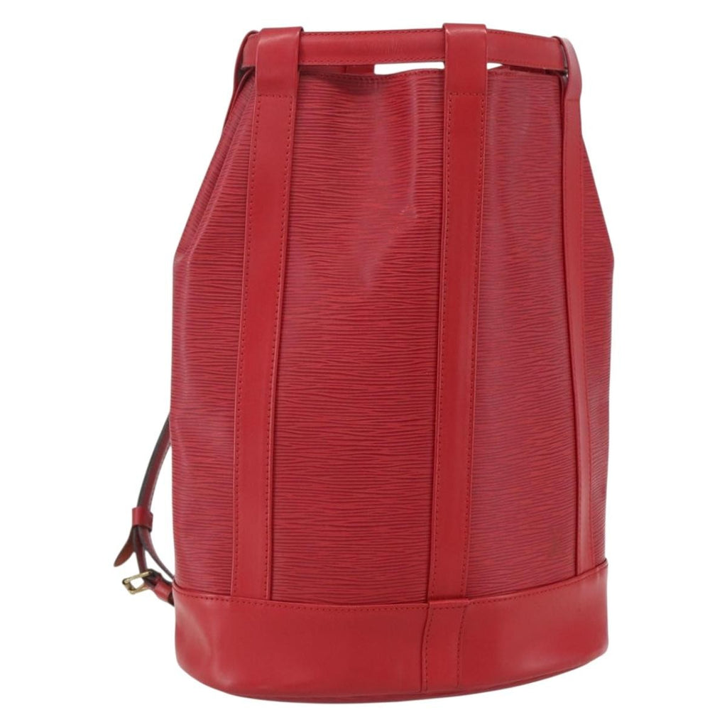 Louis Vuitton Randonnee Backpack Epi Leather Red Leather Shoulder Bag Bag (Pre-Owned)