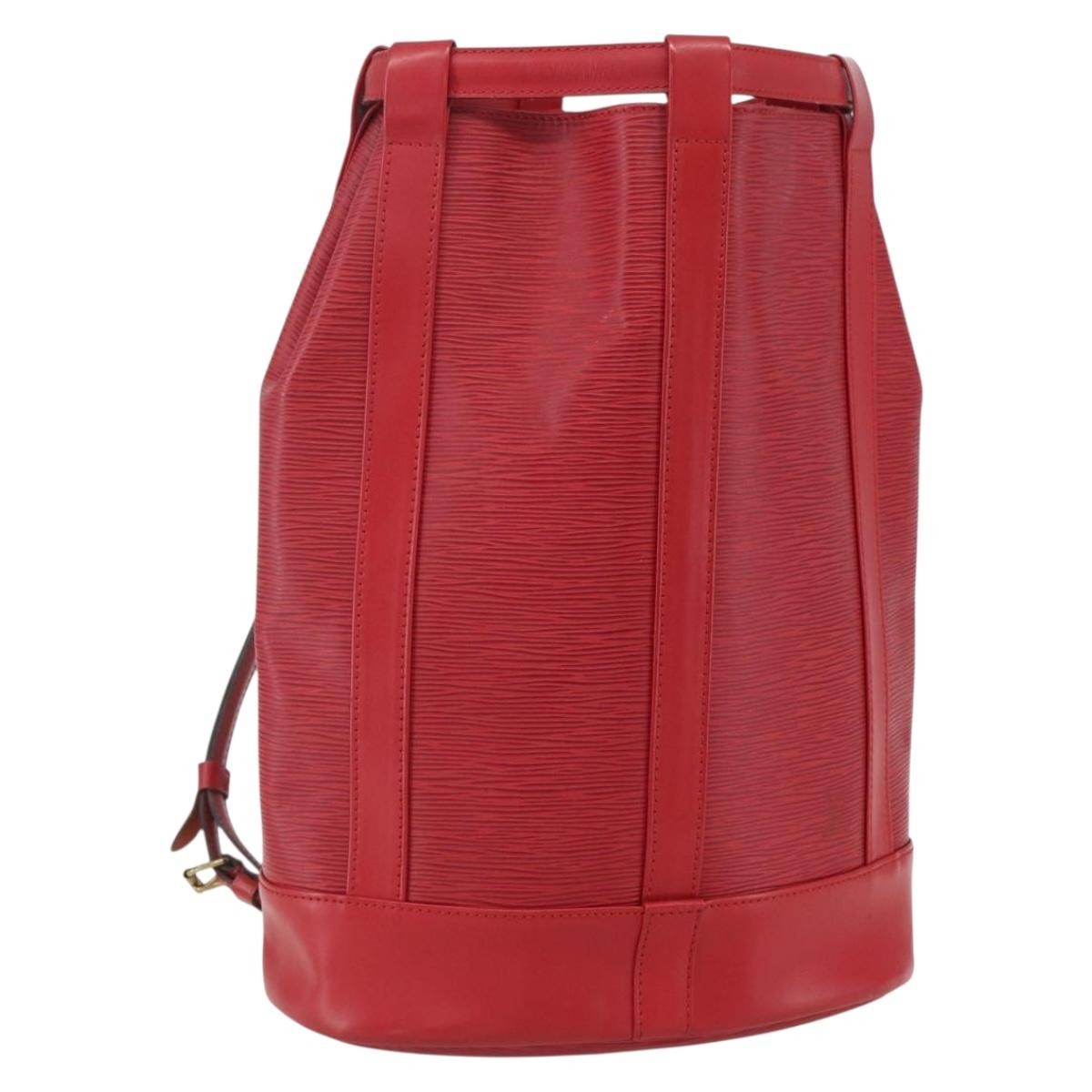 Louis Vuitton Randonnee Backpack Epi Leather Red Leather Shoulder Bag Bag (Pre-Owned)