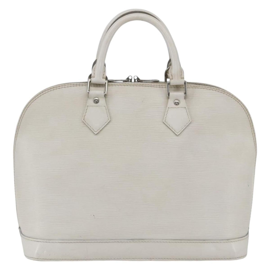 Louis Vuitton Alma Handbag Epi Leather White Leather Handbag (Pre-Owned)