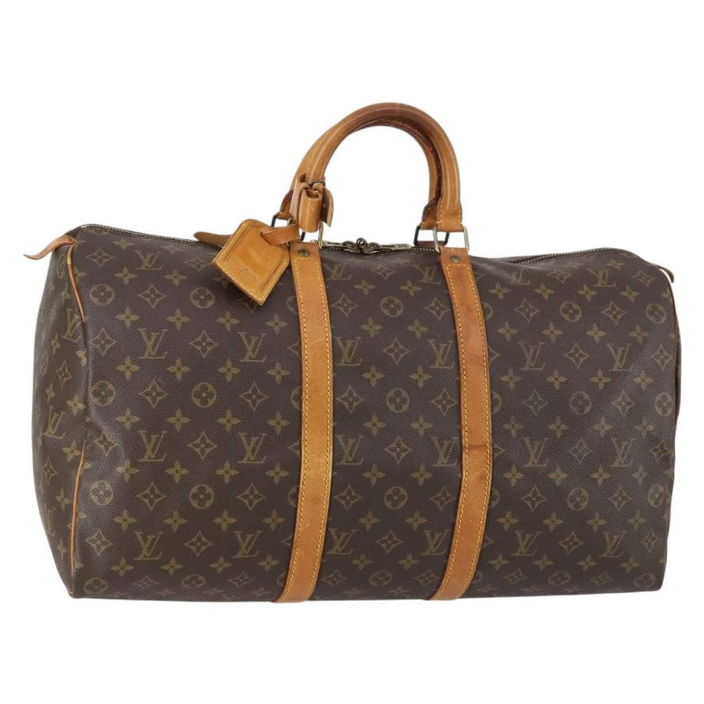 Louis Vuitton Keepall Bag Monogram Canvas Brown Canvas Travel Bag Bag (Pre-Owned)