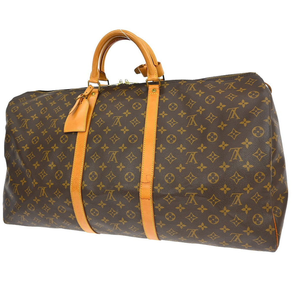 Louis Vuitton Keepall Bag Monogram Canvas Brown Canvas Travel Bag Bag (Pre-Owned)