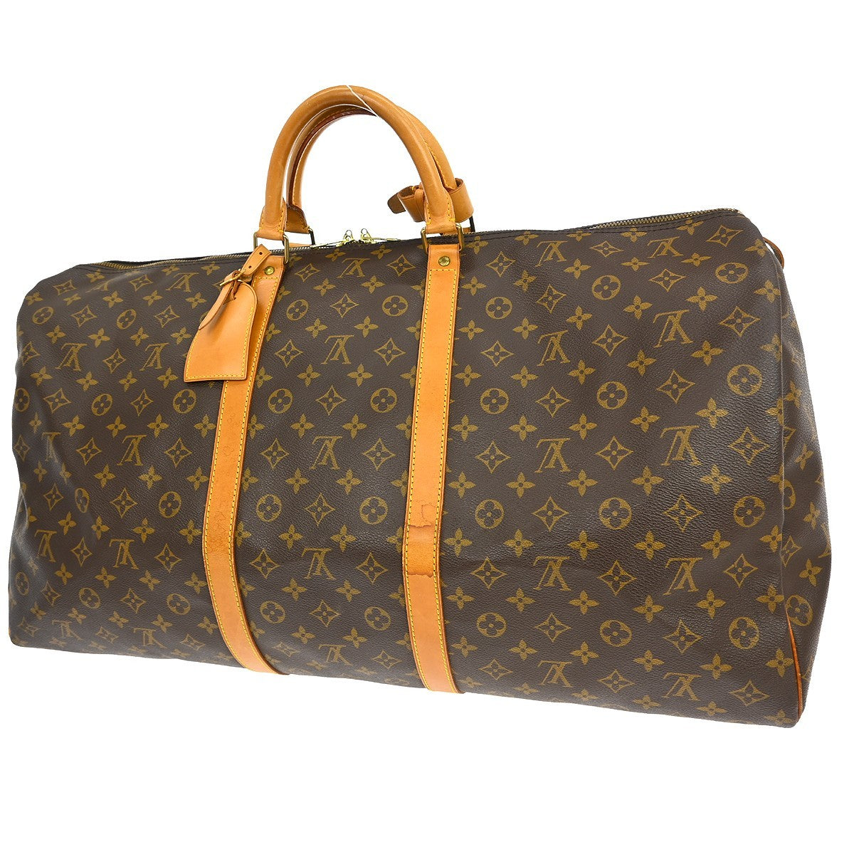 Louis Vuitton Keepall Bag Monogram Canvas Brown Canvas Travel Bag Bag (Pre-Owned)