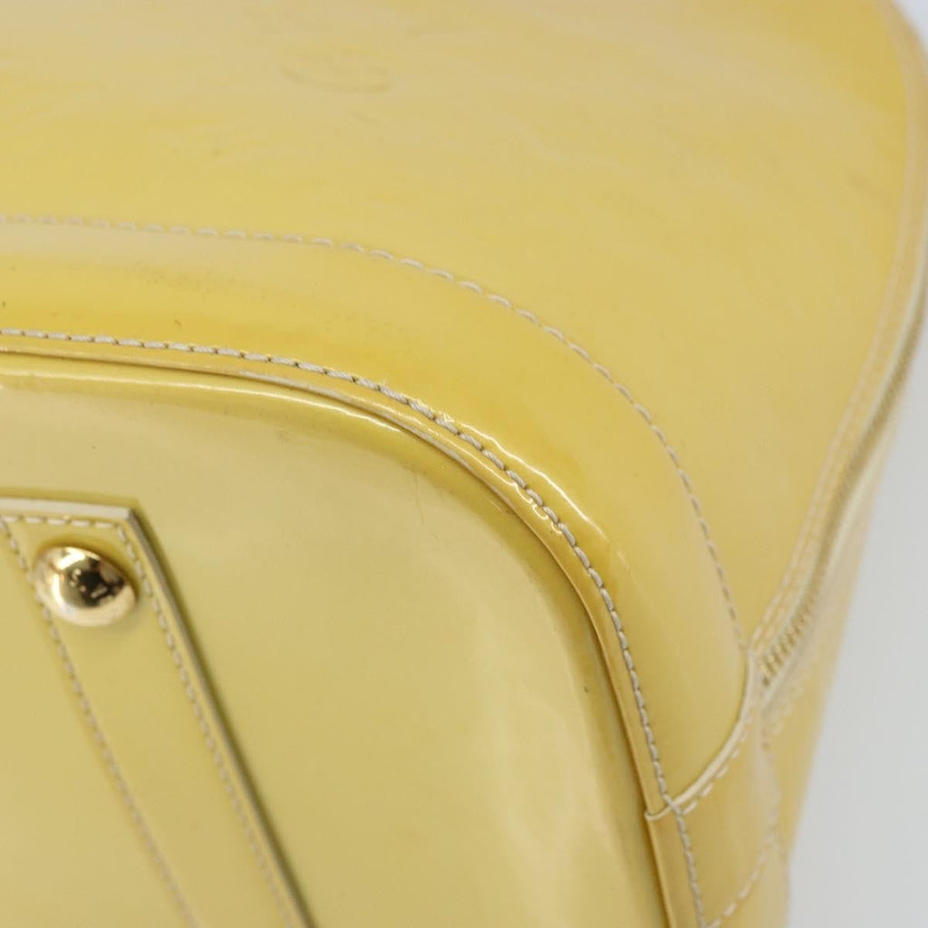 Louis Vuitton Alma Handbag Monogram Vernis Yellow Patent_Leather Handbag (Pre-Owned)